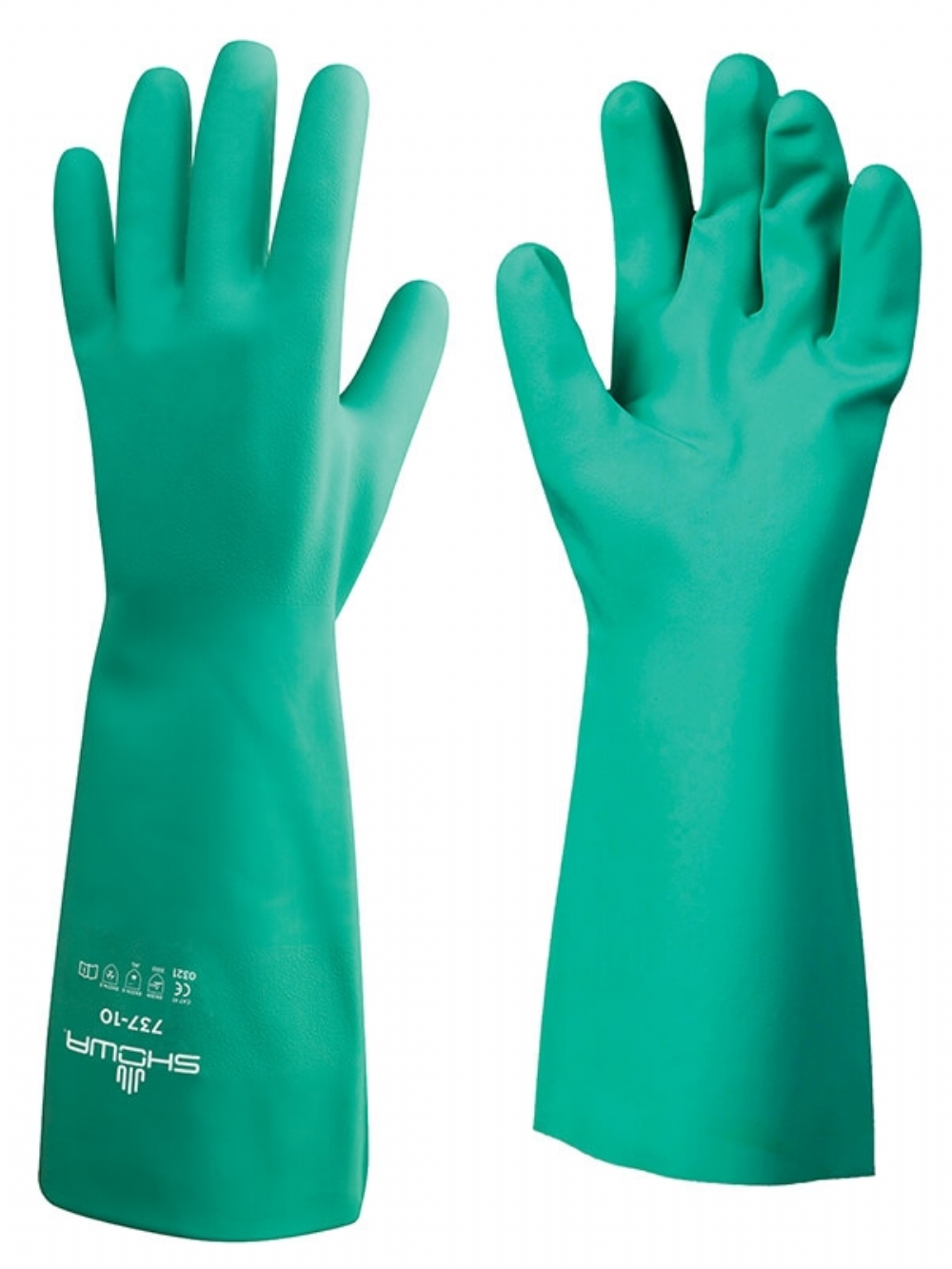 Showa 737 Nitrile Solve Unlined Chemical Resistant Gloves | Aston Pharma
