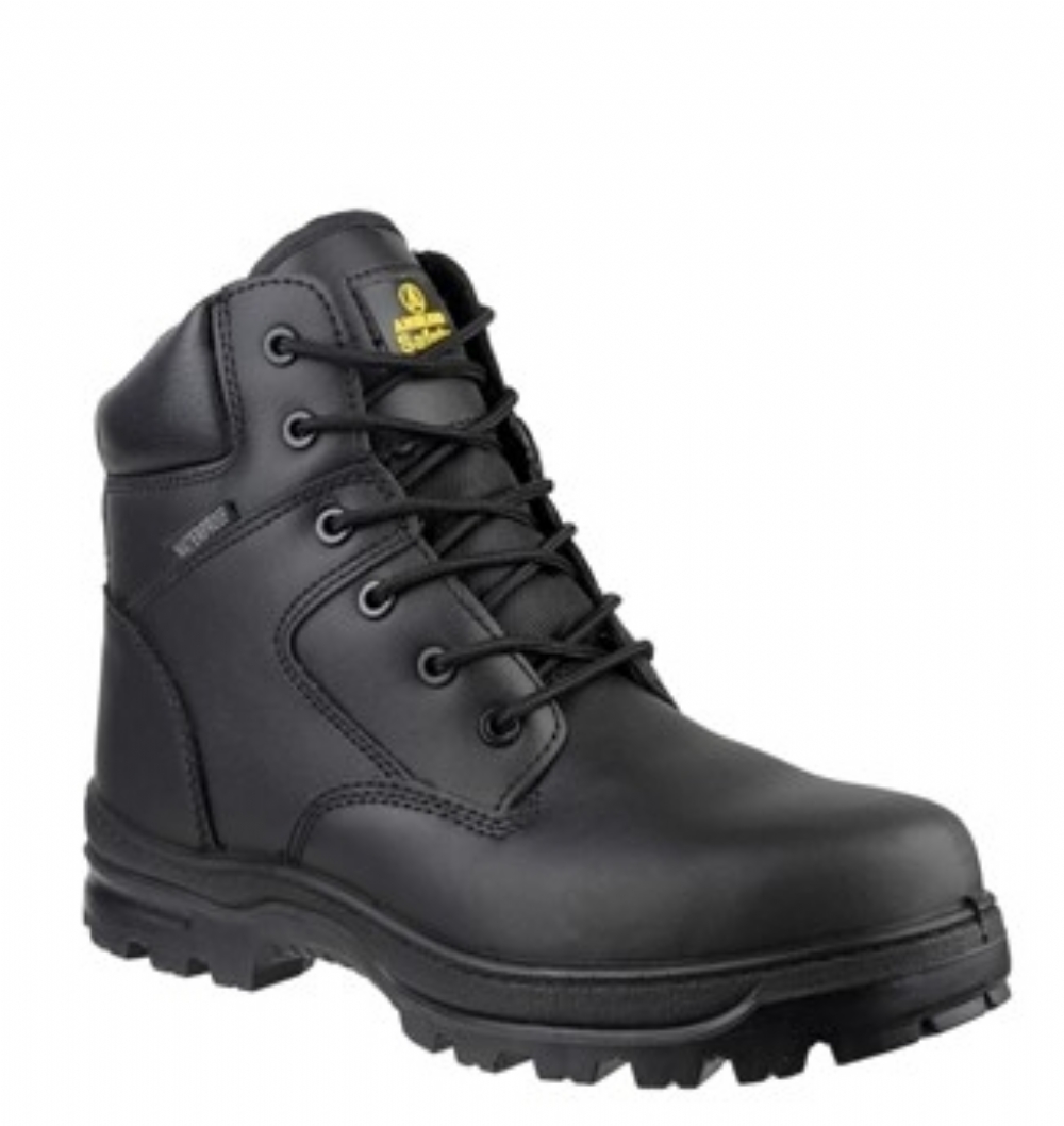 Amblers Combat High Leg Waterproof Work Boots Black | Aston Pharma