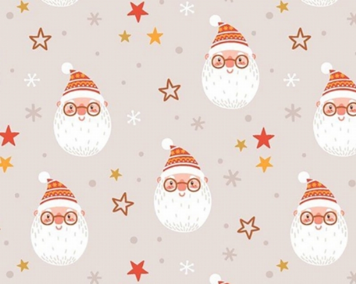Little Johnny - Merry Santa Face Short Sleeve Scrub Top 100% Cotton