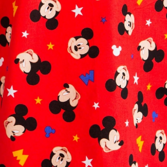 Disney Red Mickey Mouse Short Sleeve Scrub Top 100% Cotton