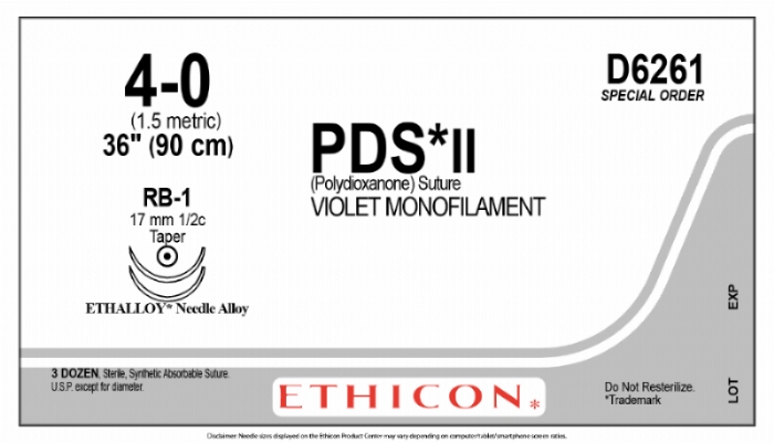 PDS II (polydioxanone) Suture