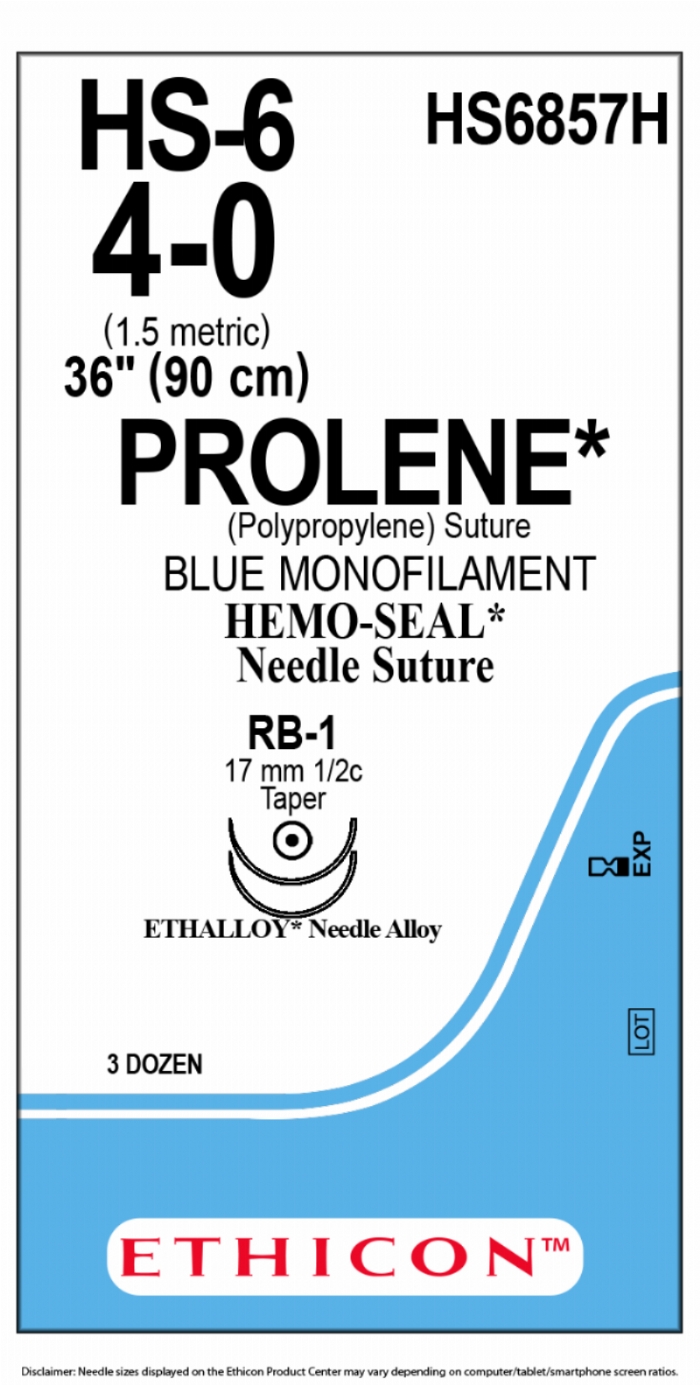 PROLENE Polypropylene Suture with HEMOSEAL Technology