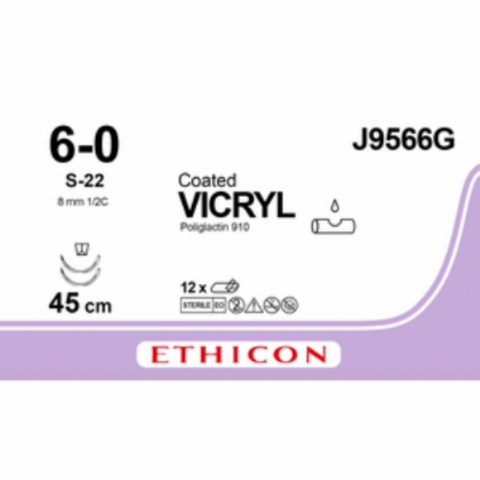 VICRYL CT BRD VIO 45CM M0.7  USP6-0 D/A S-22