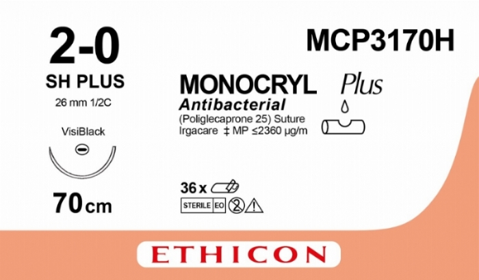 MONOCRYL Plus Antibacterial (poliglecaprone 25) Suture