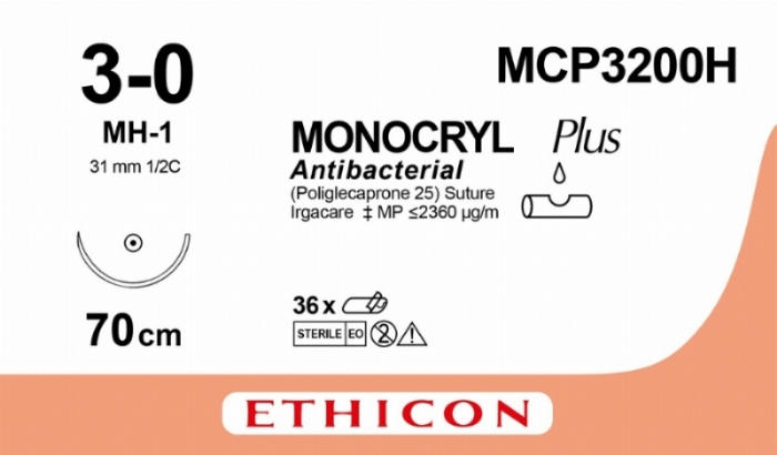 MONOCRYL  Plus Antibacterial (poliglecaprone 25) Suture