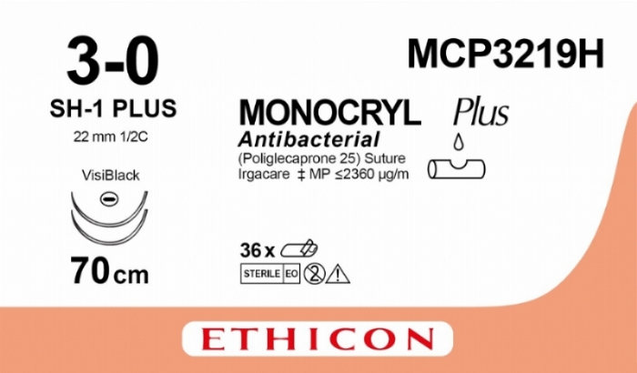 MONOCRYL Plus Antibacterial (poliglecaprone 25) Suture