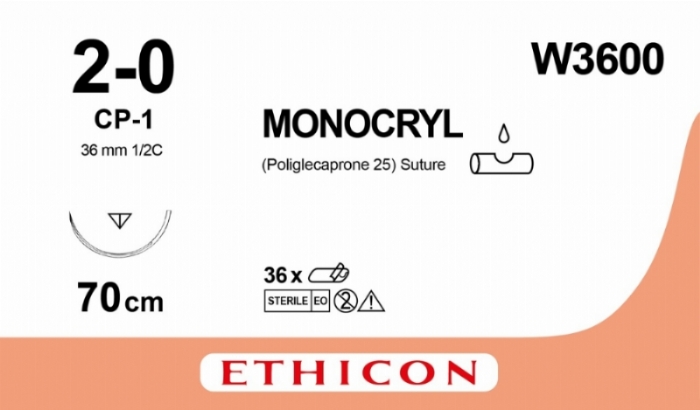 MONOCRYL Plus Antibacterial (poliglecaprone 25) Suture