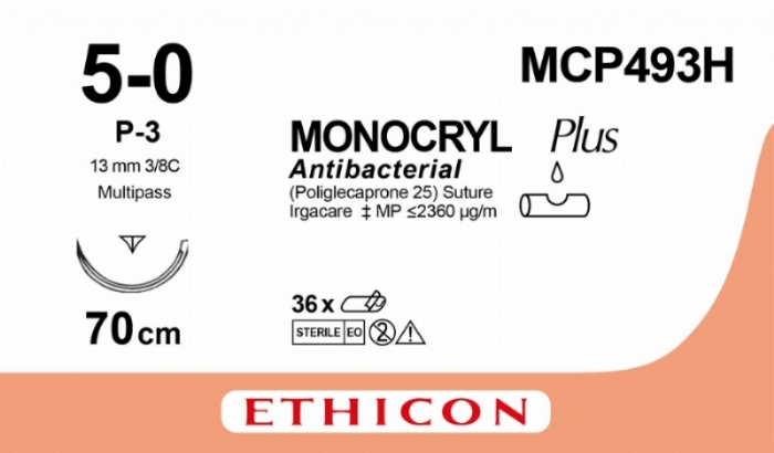 MONOCRYL Plus Antibacterial (poliglecaprone 25) Suture