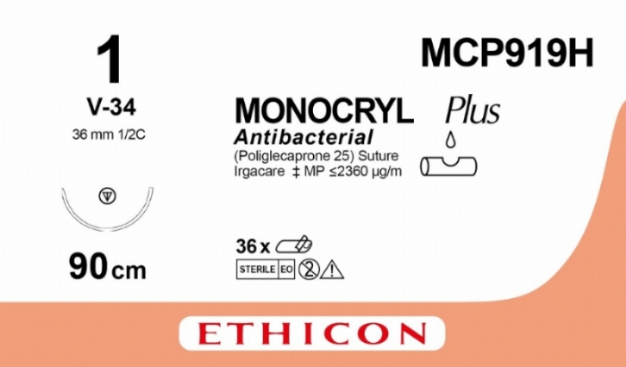 MONOCRYL Plus Antibacterial (poliglecaprone 25) Suture