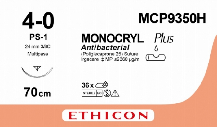 MONOCRYL Plus Antibacterial (poliglecaprone 25) Suture